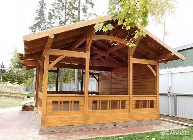 Беседки из клееного бруса проекты и цены Беседка (0006) купить в Краснодаре Товары для дома и дачи Авито