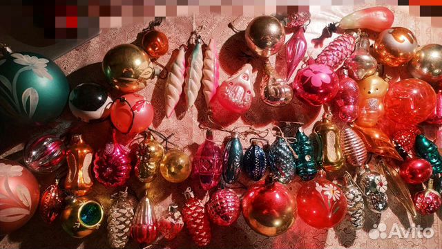 Игрушки ёлочные гирлянда СССР доставка