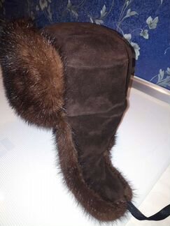 Норковая шапка мужская ушанка