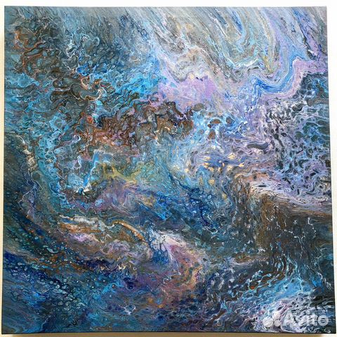 Картина 3D Акрил Абстракция холст 50 Х 50 Х 4 см