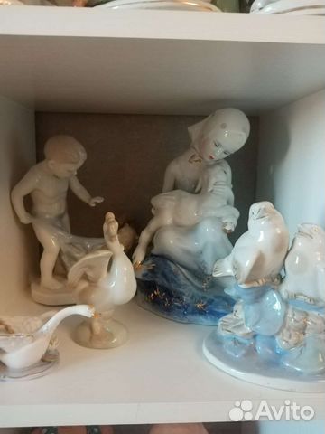 Статуэтка Алёнушка с козленком СССР