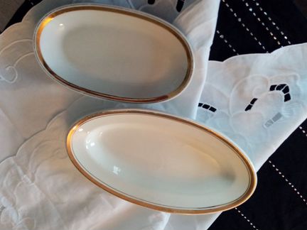 Антикварный старинные винтажные блюда селедочницы