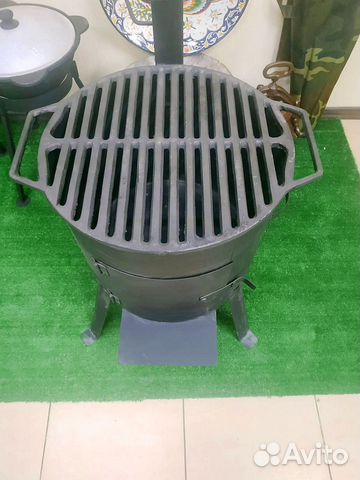 Чугунная решетка гриль круглая