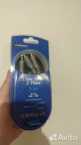 Кабель Bandridge 5м RCA - Jack 3,5