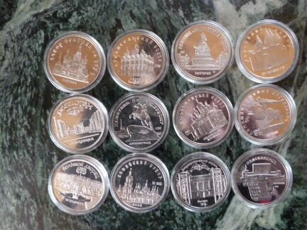 Набор 12 штук по 5 Юбилейка СССР пруф - все