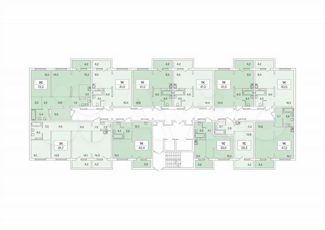 1-к. квартира, 40,4 м², 3/17 эт.