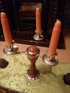 Старый подсвечник на три свечи Редкий