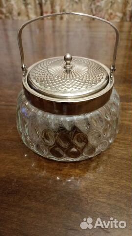 Стеклянная посуда СССР вазочка сахарница