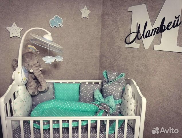 Бортики в кроватку, новые