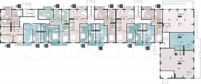 2-к. квартира, 57,4 м², 1/3 эт.