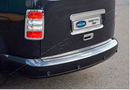 Накладка на задний бампер VW Caddy