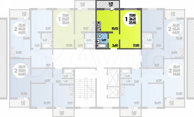 1-к. квартира, 37,4 м², 16/16 эт.