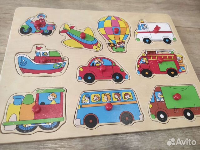 Развивашки. Деревянные вкладыши, поровозик сортер