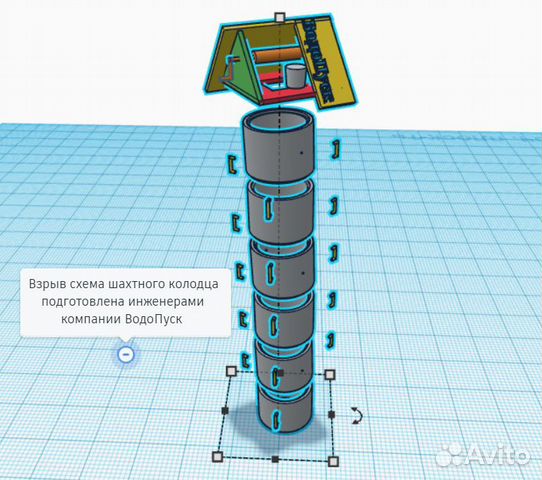 Колодец под воду из жб колец 5+1 (+ доставка)