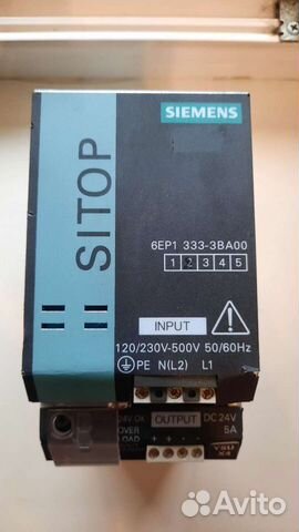Блок питания 24В 5А Siemens Sitop modular