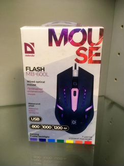 Мышь 1200DPI USB проводная игровая Defender Flash