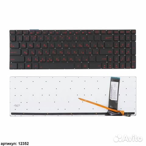 Клавиатура для ноутбука Asus ROG G550JK, черная