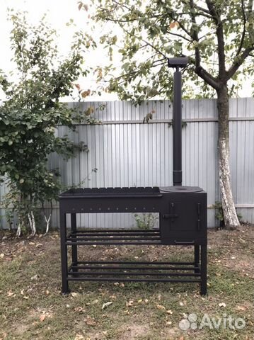 Мангал с печкой под казан