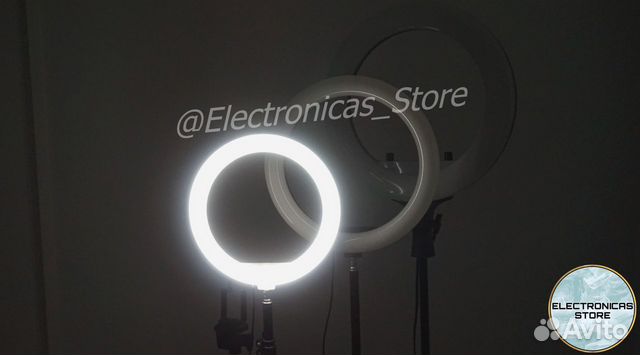 Кольцевая Лампа 26см Бело-Яркая Premium
