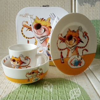 Сервиз Кот чашка детская новый