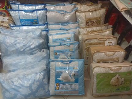 Подушки и одеяла для дома, дачи, деревни