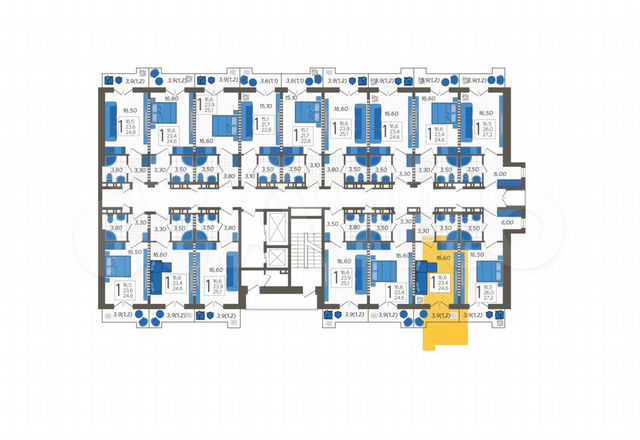 Апартаменты-студия, 24,6 м², 7/12 эт.