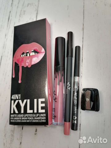 Набор-стойкая матовая помада,карандаши Kylie 4 в 1