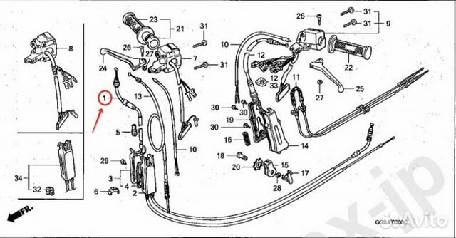 Трос газа Honda Gyro Canopy TA02, Gyro Up Япония