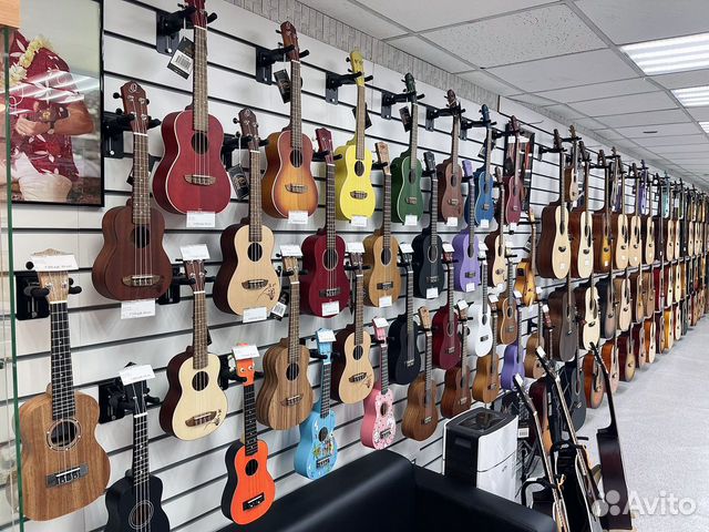 Укулеле сопрано, концерт, тенор, разные цвета