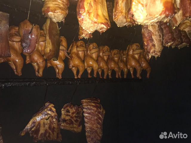 Горячее копчение, сало, мясо
