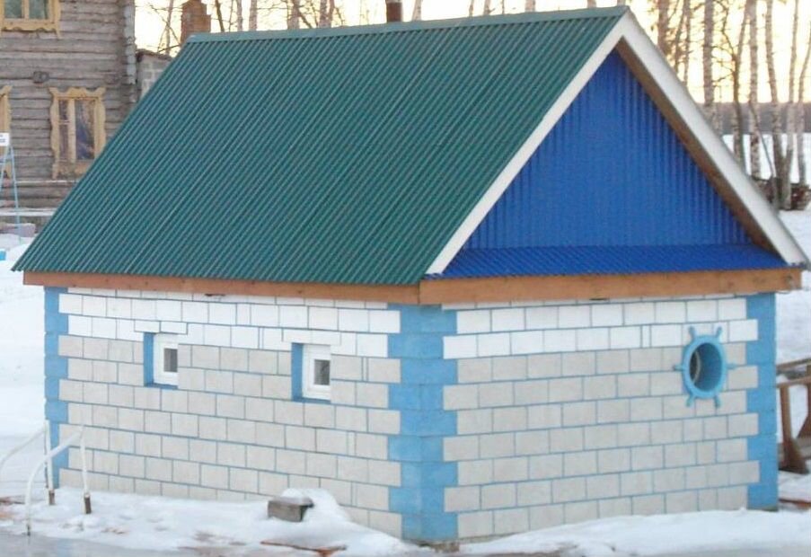 Баня дом из теплоблоков