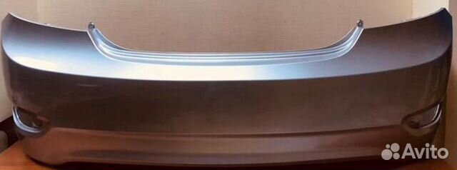 Бампер задний Hyundai Solaris 15-17 серебристый