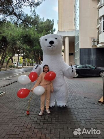 Аниматоры, белый мишка на любой праздник