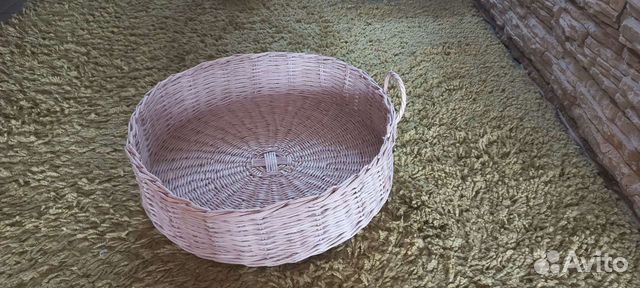Корзина круглая плетеная