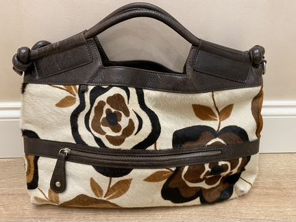 Сумка женская натуральная кожа мех