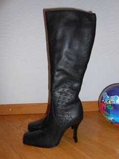 Сапоги новые натуральная кожа и натур. мех Италия