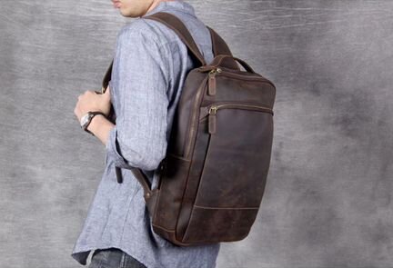 Мужской кожаный рюкзак из натуральной кожи BP717