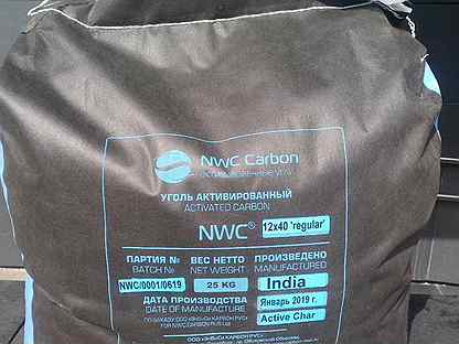 Производитель 40. NWC Carbon. Засыпка активированный уголь 12*40 NWC , 50 Л.. Уголь активированный 12x40 25 кг/50 л. Уголь активированный кокосовый NWC 8 30 Regular.