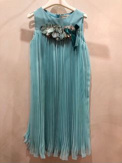 Детское платье и меховая жилетка Lesy, на 6-8 лет