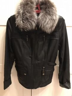 Куртка кожаная женская с мехом новая