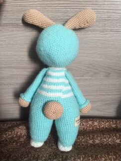 Заяц, амигуруми, вязанная игрушка, ручная работа