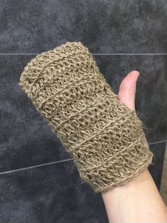 Мочалка из джута (варежка)