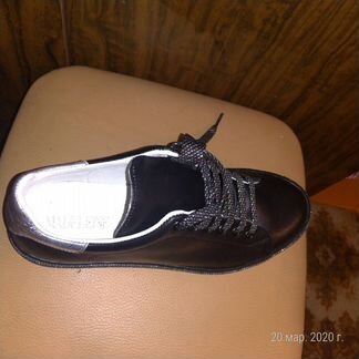 Кожаные полуботинки (кеды), 37-37.5