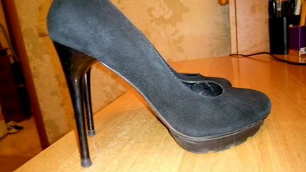 Туфли натуральная замша шпилька