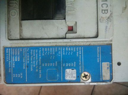 Автоматический выключатель westinghouse 400A