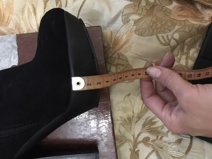 Зимние замшевые сапоги