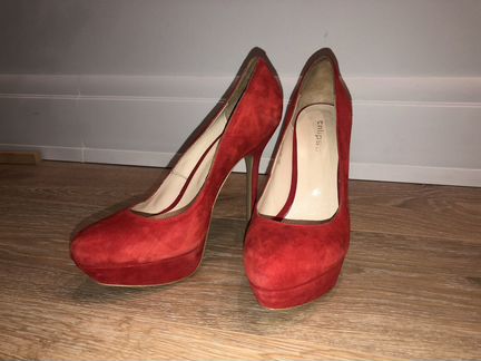 Туфли женские 38 размер замшевые красные