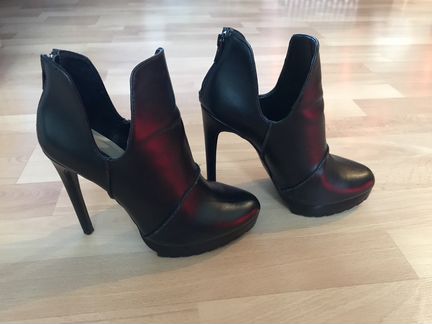 Ботильоны кожаные Zara, 37р, б/у, отл состояние