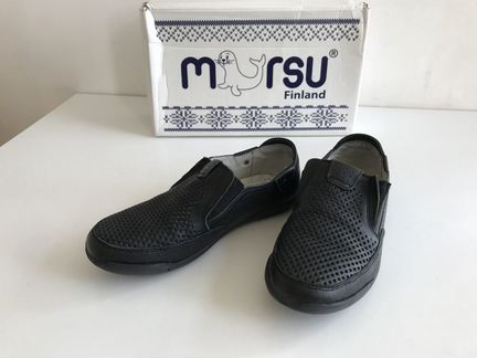Mursu черные мокасины/туфли нат кожа 35/22,5 см