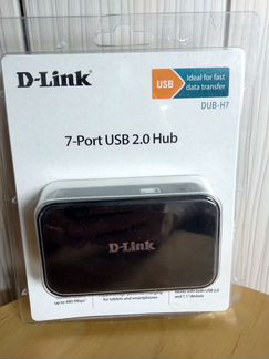 D-Link DUB-H7 USB 2.0 Type-B 480 Мбит/с Черный DUB